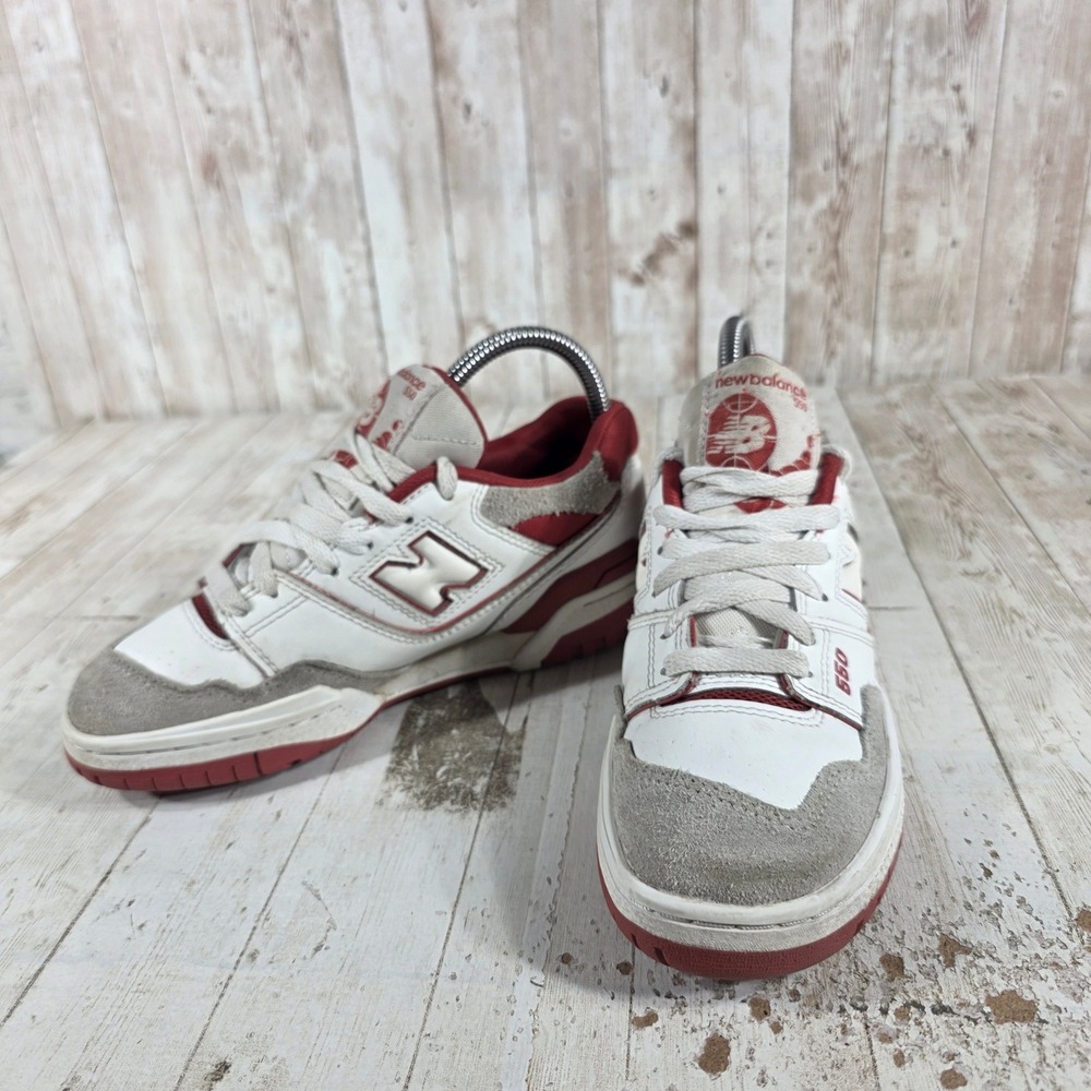New Balance 550 Womens 6.5 White Red Grey Leather Sneakers GSB550TF - Picture 5 of 8